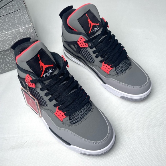Brand New Retro 4 ‘Infrared’, Men's Sleek Trainers Sneakers - Picture 2 of 8
